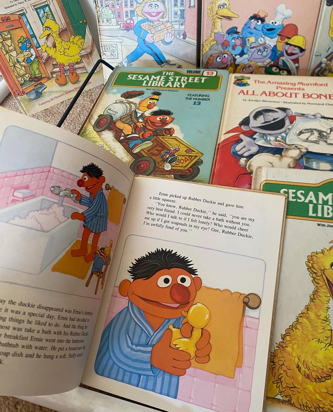 Vintage 1980 Sesame Street books