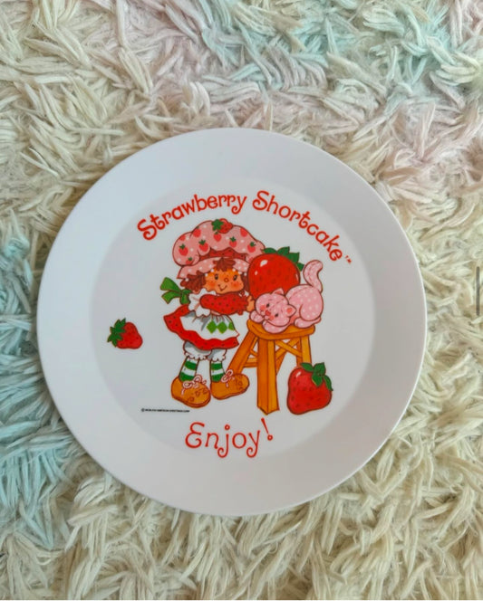 Vintage strawberry shortcake plate