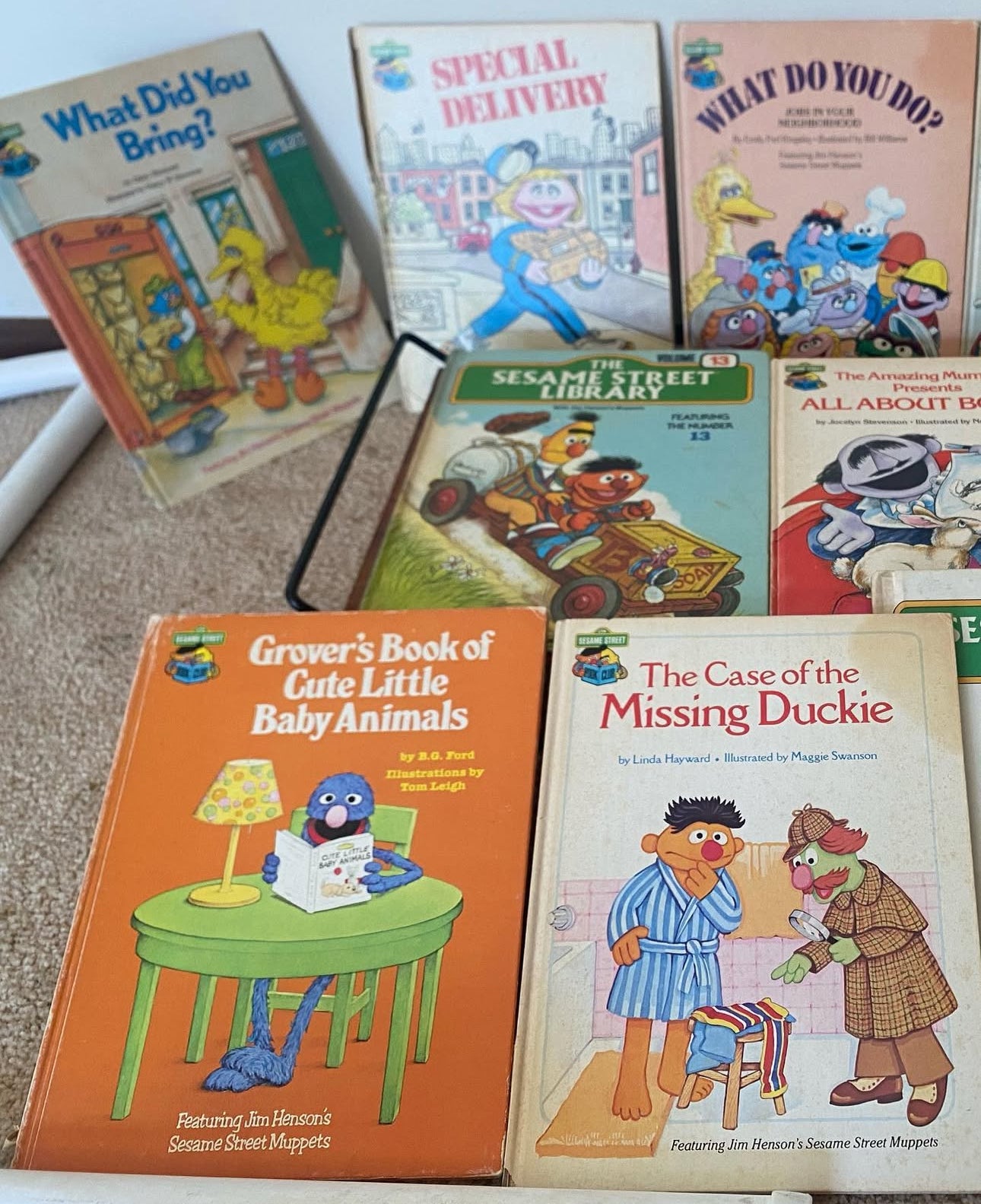 Vintage 1980 Sesame Street books