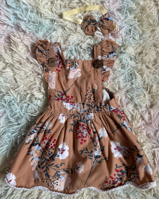 Toots kid dress with matching bow